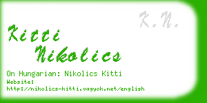 kitti nikolics business card